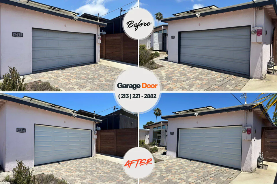 Before and after: garage door repair Potomac Mills, VA